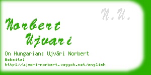 norbert ujvari business card