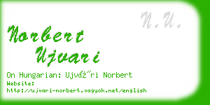 norbert ujvari business card